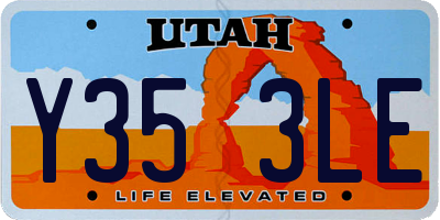 UT license plate Y353LE