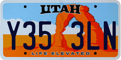 UT license plate Y353LN