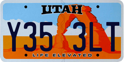 UT license plate Y353LT