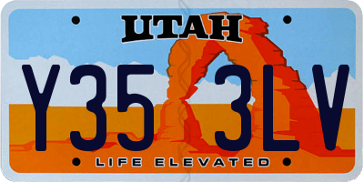 UT license plate Y353LV