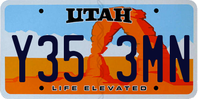 UT license plate Y353MN