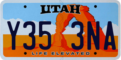 UT license plate Y353NA