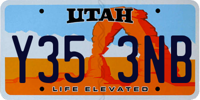 UT license plate Y353NB