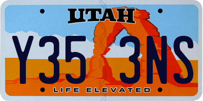 UT license plate Y353NS