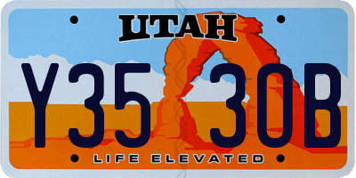 UT license plate Y353OB