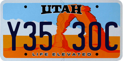UT license plate Y353OC