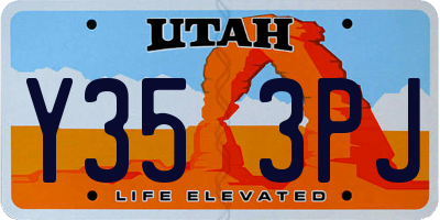 UT license plate Y353PJ