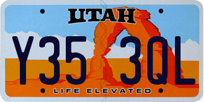 UT license plate Y353QL
