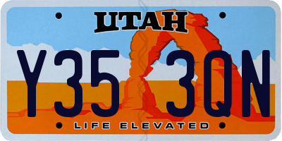 UT license plate Y353QN