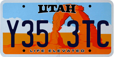 UT license plate Y353TC