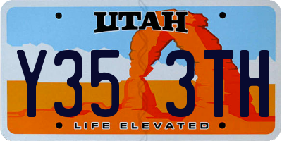 UT license plate Y353TH