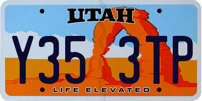 UT license plate Y353TP