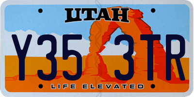 UT license plate Y353TR