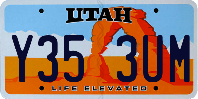 UT license plate Y353UM