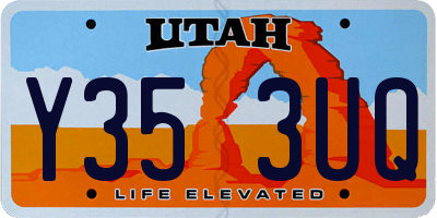 UT license plate Y353UQ
