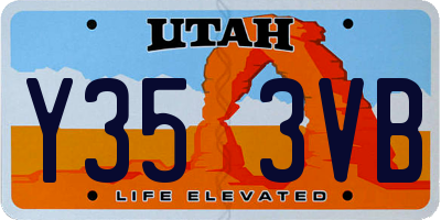 UT license plate Y353VB