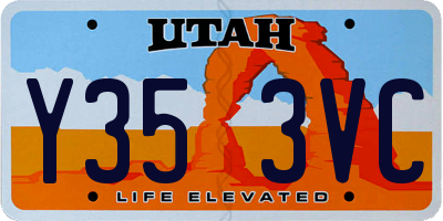 UT license plate Y353VC