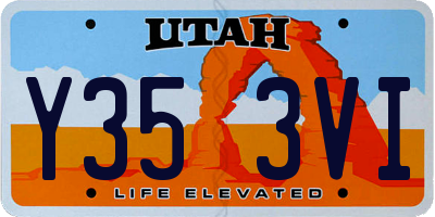 UT license plate Y353VI