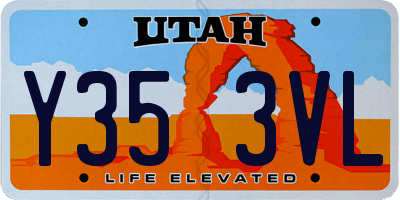 UT license plate Y353VL