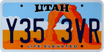 UT license plate Y353VR