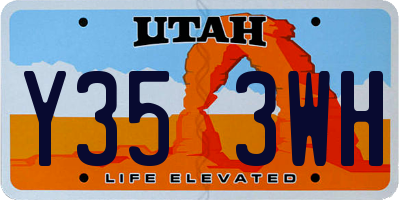UT license plate Y353WH