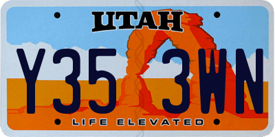 UT license plate Y353WN