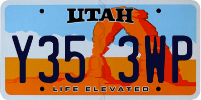 UT license plate Y353WP