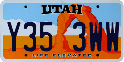 UT license plate Y353WW