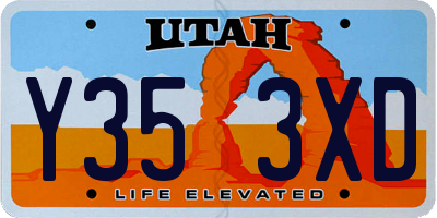 UT license plate Y353XD