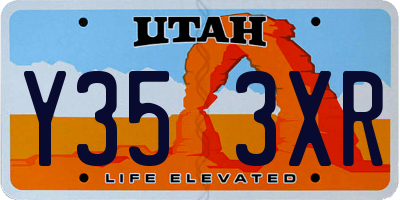 UT license plate Y353XR