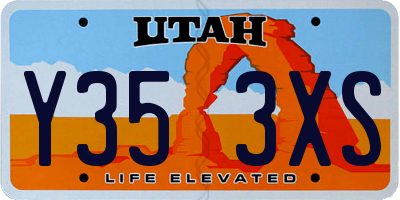 UT license plate Y353XS