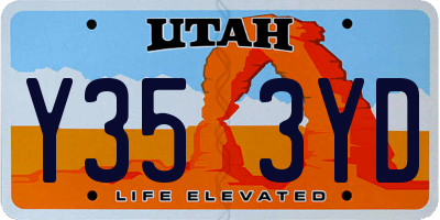 UT license plate Y353YD