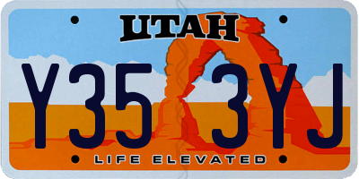 UT license plate Y353YJ