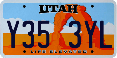 UT license plate Y353YL
