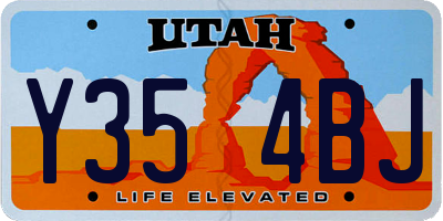 UT license plate Y354BJ