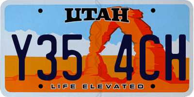 UT license plate Y354CH
