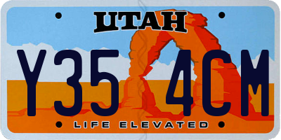 UT license plate Y354CM