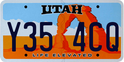 UT license plate Y354CQ