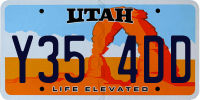 UT license plate Y354DD