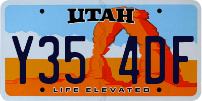 UT license plate Y354DF