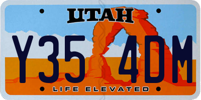 UT license plate Y354DM