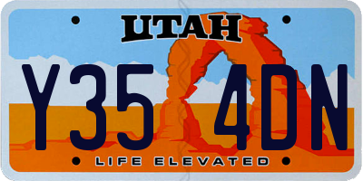 UT license plate Y354DN