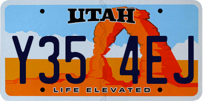 UT license plate Y354EJ