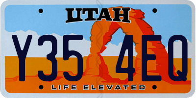UT license plate Y354EQ