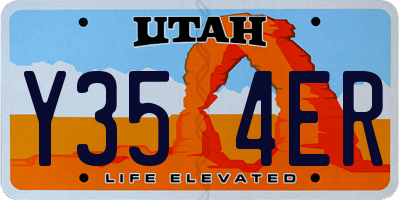 UT license plate Y354ER