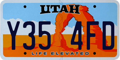 UT license plate Y354FD