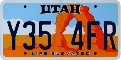 UT license plate Y354FR