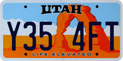 UT license plate Y354FT
