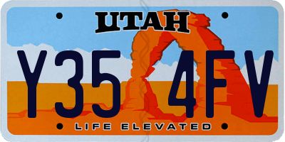 UT license plate Y354FV