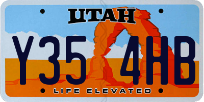 UT license plate Y354HB
